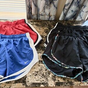 Nike Women's Running Shorts - Blue, Red & Black bundle